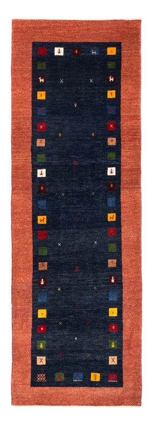 Tappeto corsia Tappeto Gabbeh - Persero - 236 x 85 cm - blu scuro