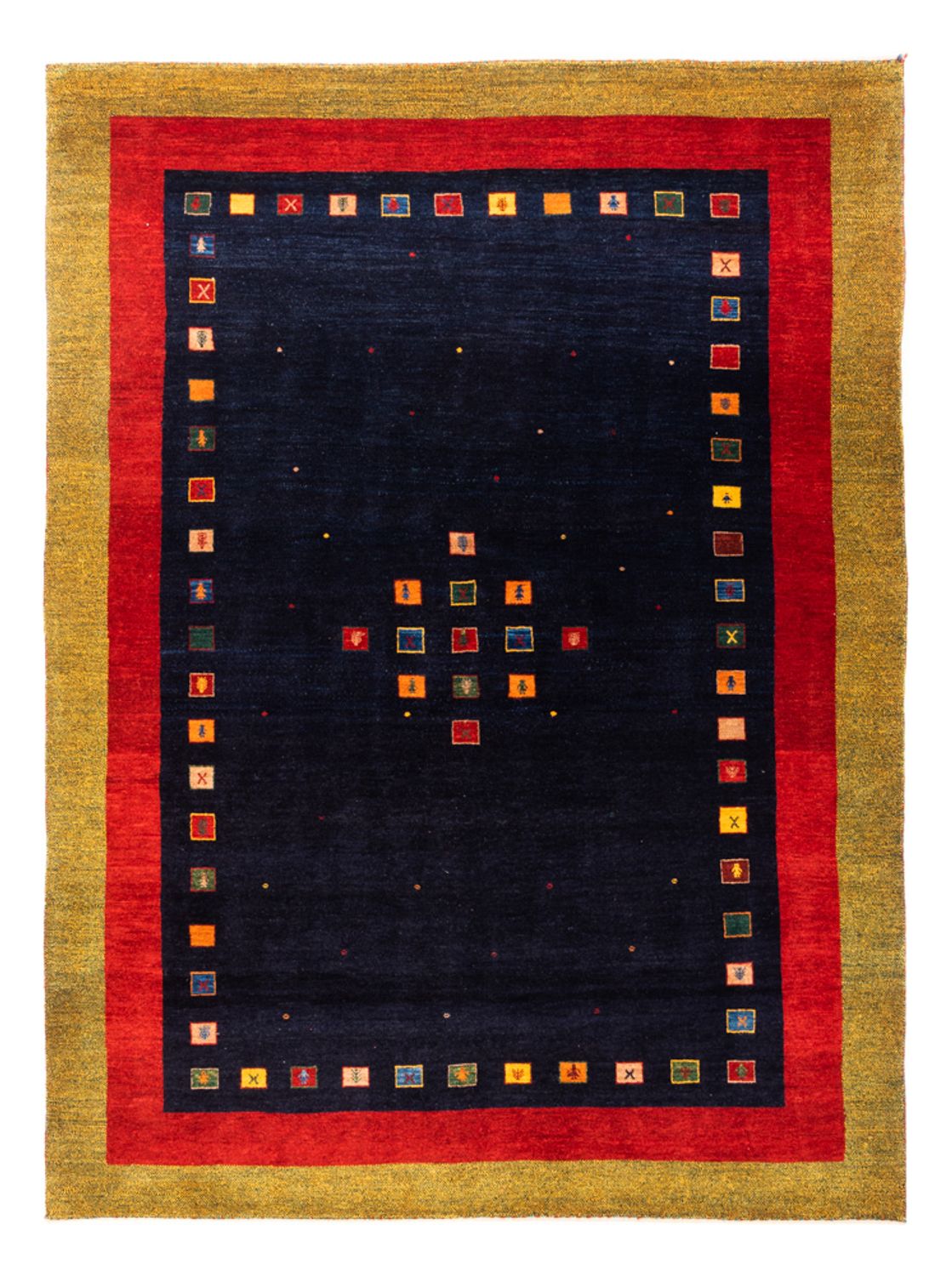 Tappeto Gabbeh - Persero - 216 x 158 cm - blu scuro