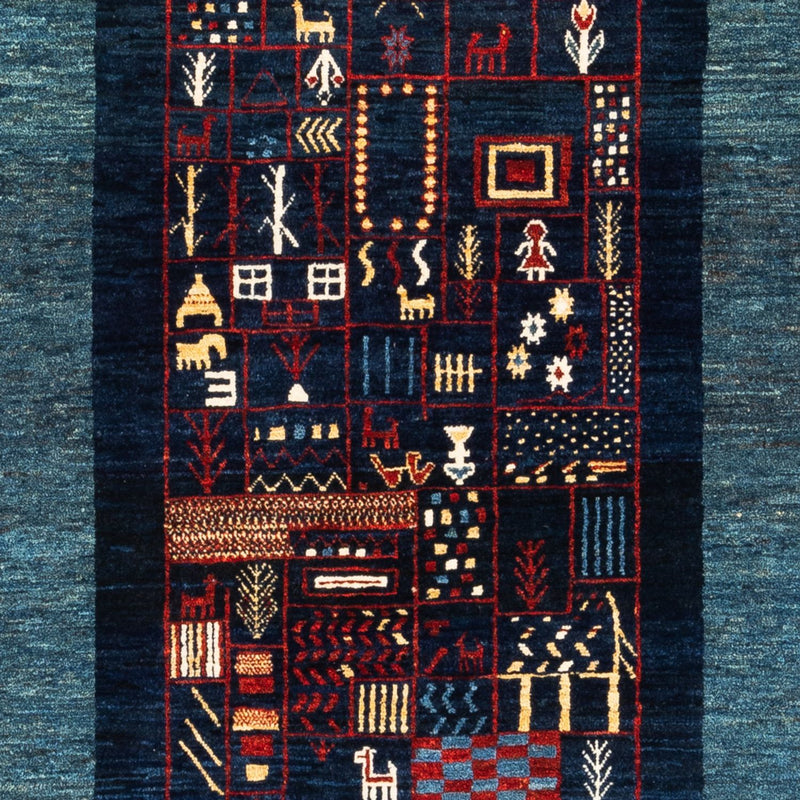 Tappeto Gabbeh - Persero - 173 x 124 cm - blu