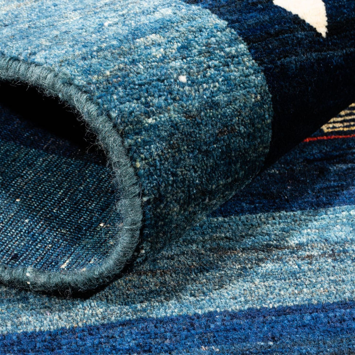 Tappeto Gabbeh - Persero - 173 x 124 cm - blu