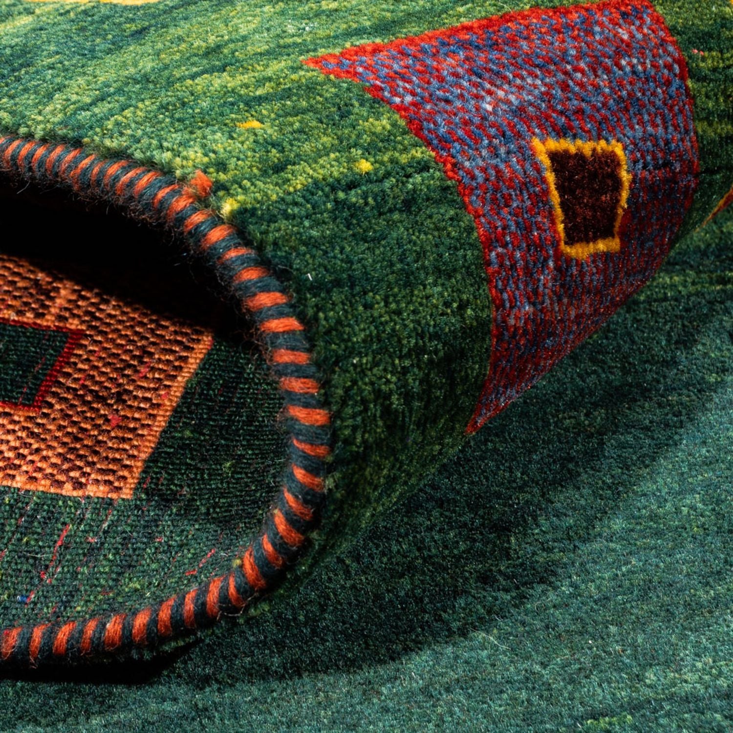 Tappeto Gabbeh - Persero - 195 x 150 cm - verde