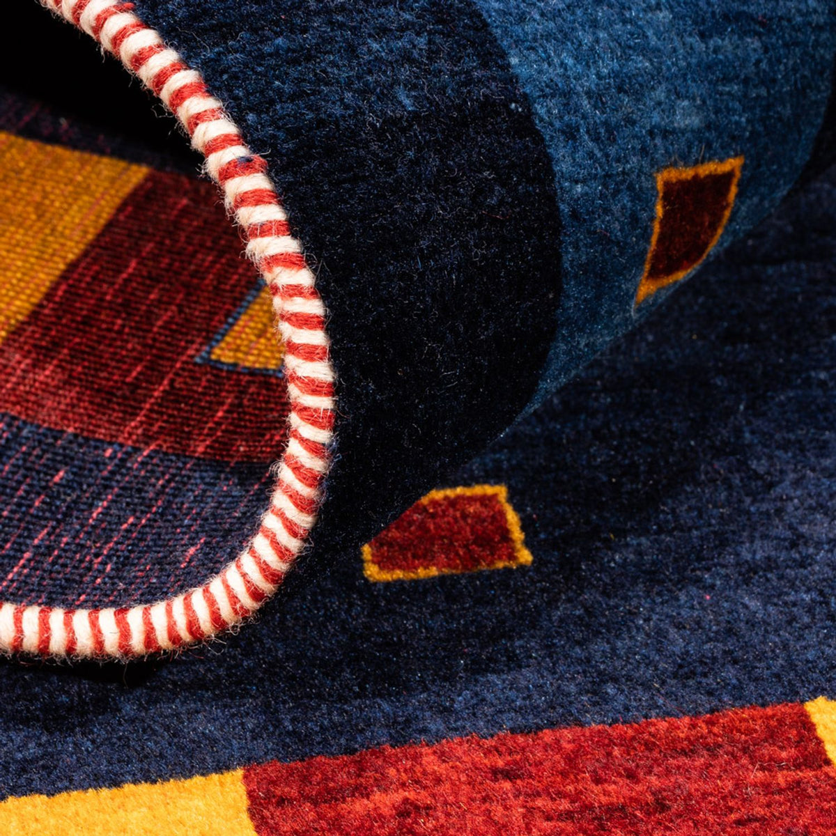 Tappeto Gabbeh - Persero - 152 x 102 cm - blu scuro