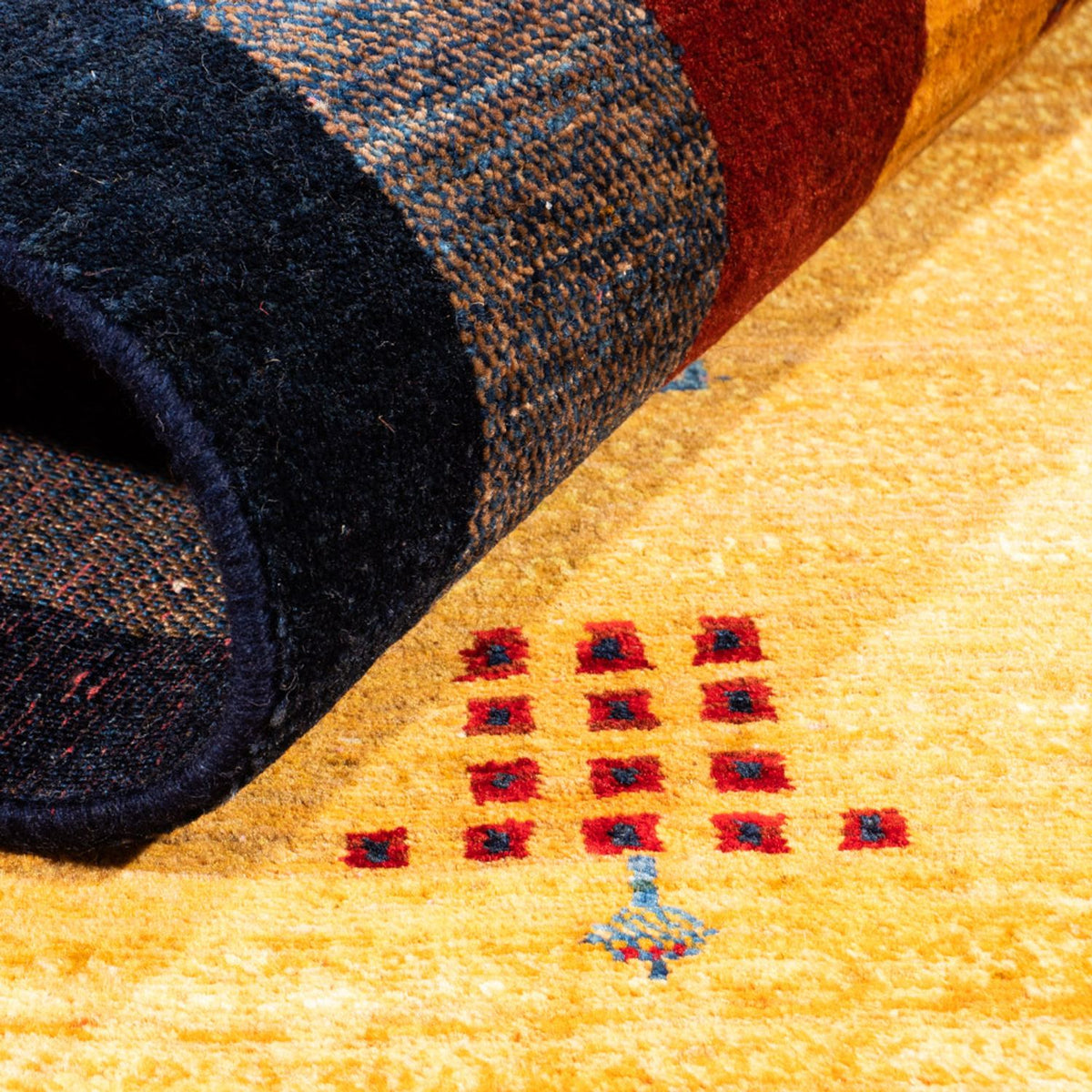 Tappeto Gabbeh - Persero - 157 x 106 cm - oro