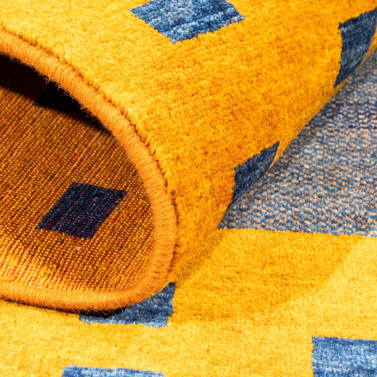Tappeto Gabbeh - Persero - 137 x 102 cm - blu chiaro