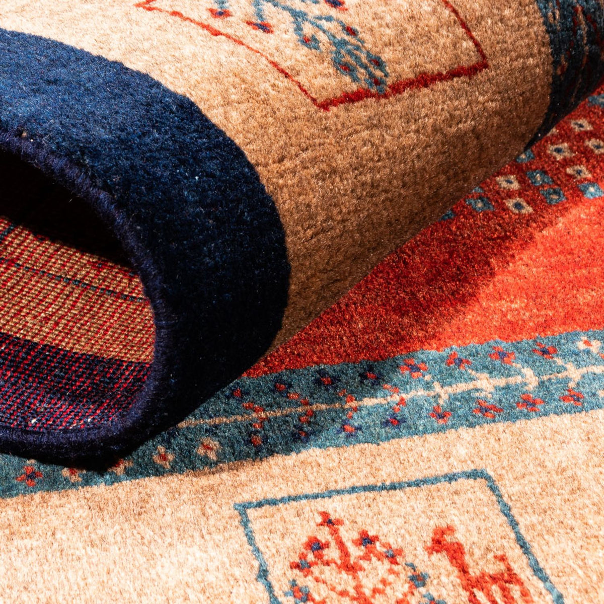 Tappeto Gabbeh - Persero - 158 x 109 cm - rosso