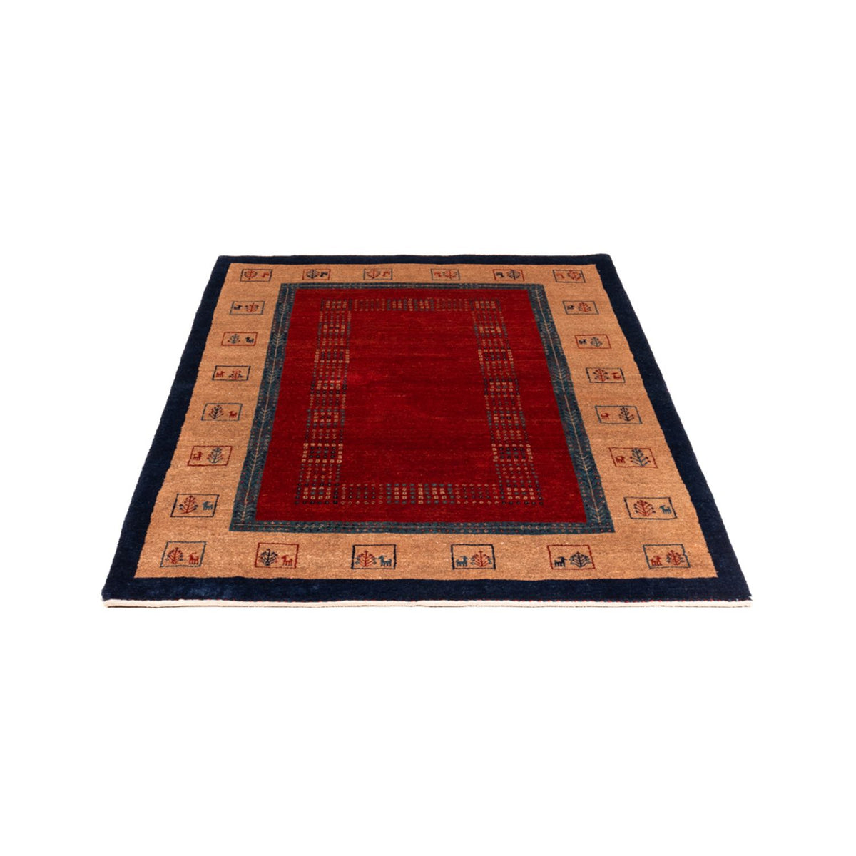 Tappeto Gabbeh - Persero - 158 x 109 cm - rosso