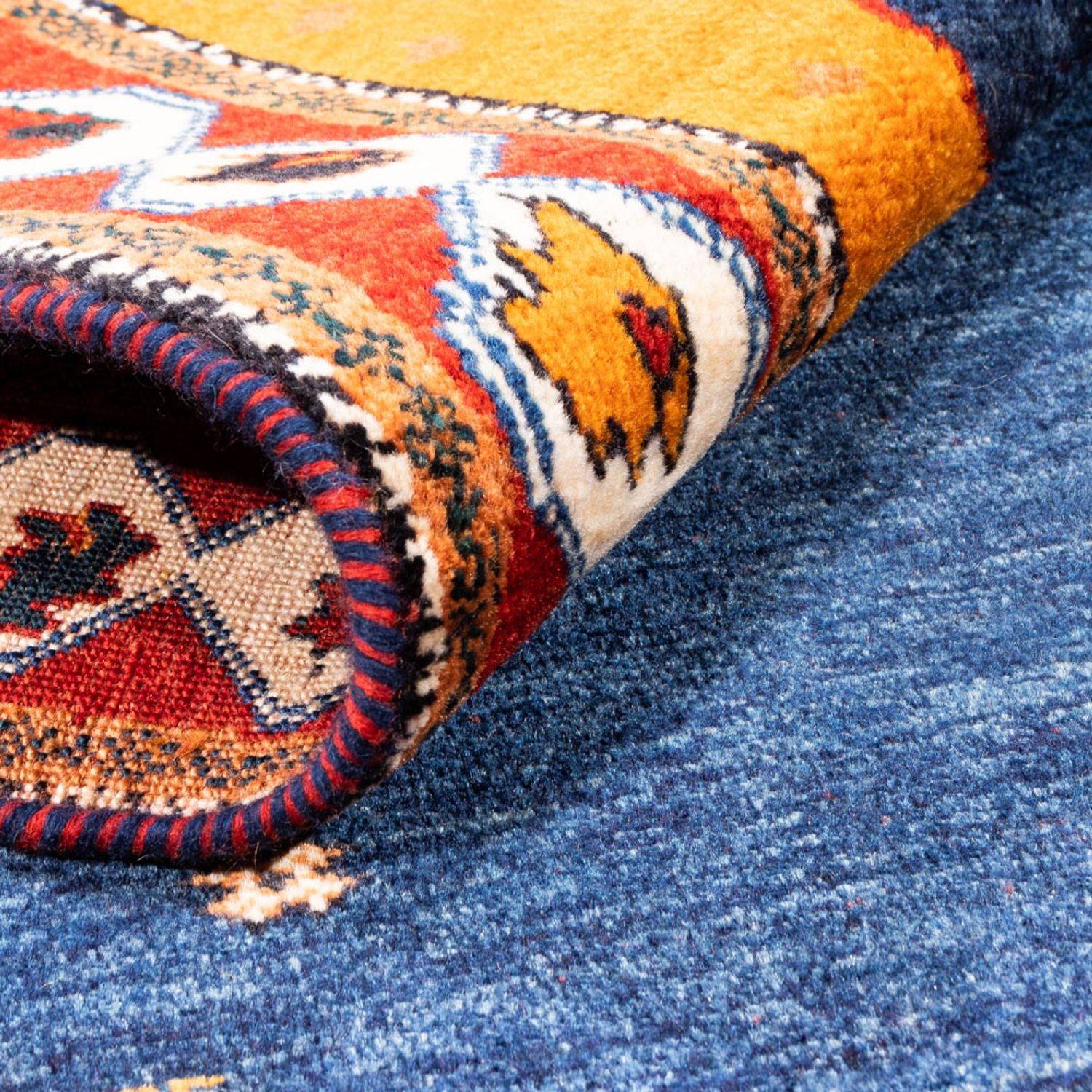 Tappeto Gabbeh - Persero - 164 x 103 cm - blu scuro