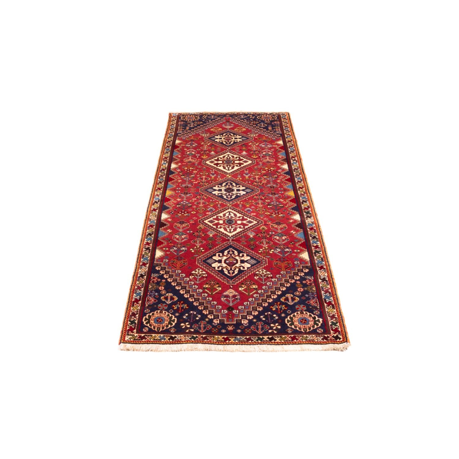 Tappeto corsia Tappeto Gabbeh - Kashkuli Persero - 238 x 72 cm - rosso