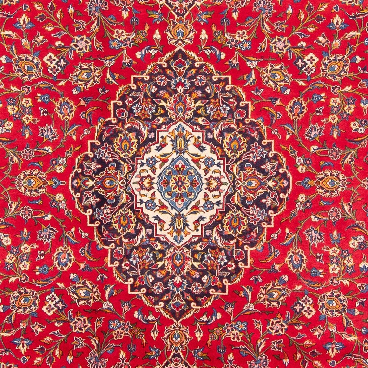 Tappeto Persero - Keshan quadrato  - 254 x 246 cm - rosso