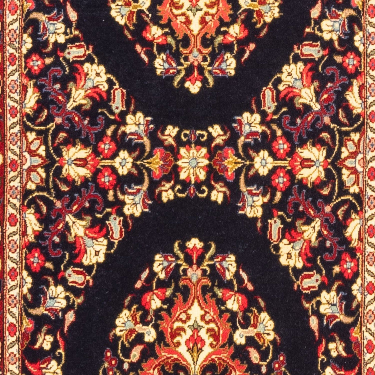 Tappeto corsia Tappeto Persero - Ghom - 217 x 63 cm - blu scuro