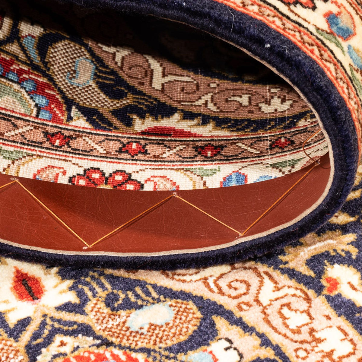 Tappeto corsia Tappeto Persero - Ghom - 160 x 53 cm - blu scuro