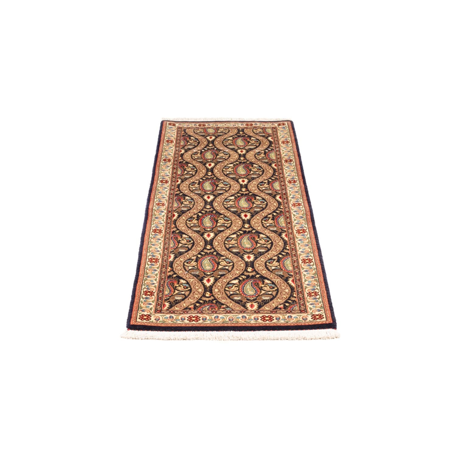 Tappeto corsia Tappeto Persero - Ghom - 160 x 53 cm - blu scuro