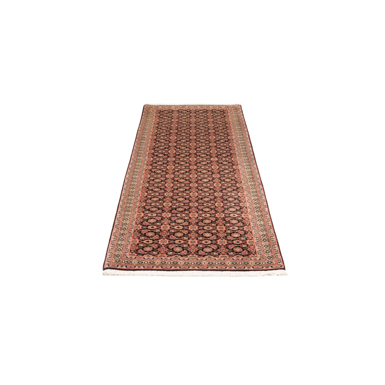 Tappeto corsia Tappeto Persero - Tabriz - Reale - 200 x 68 cm - blu scuro