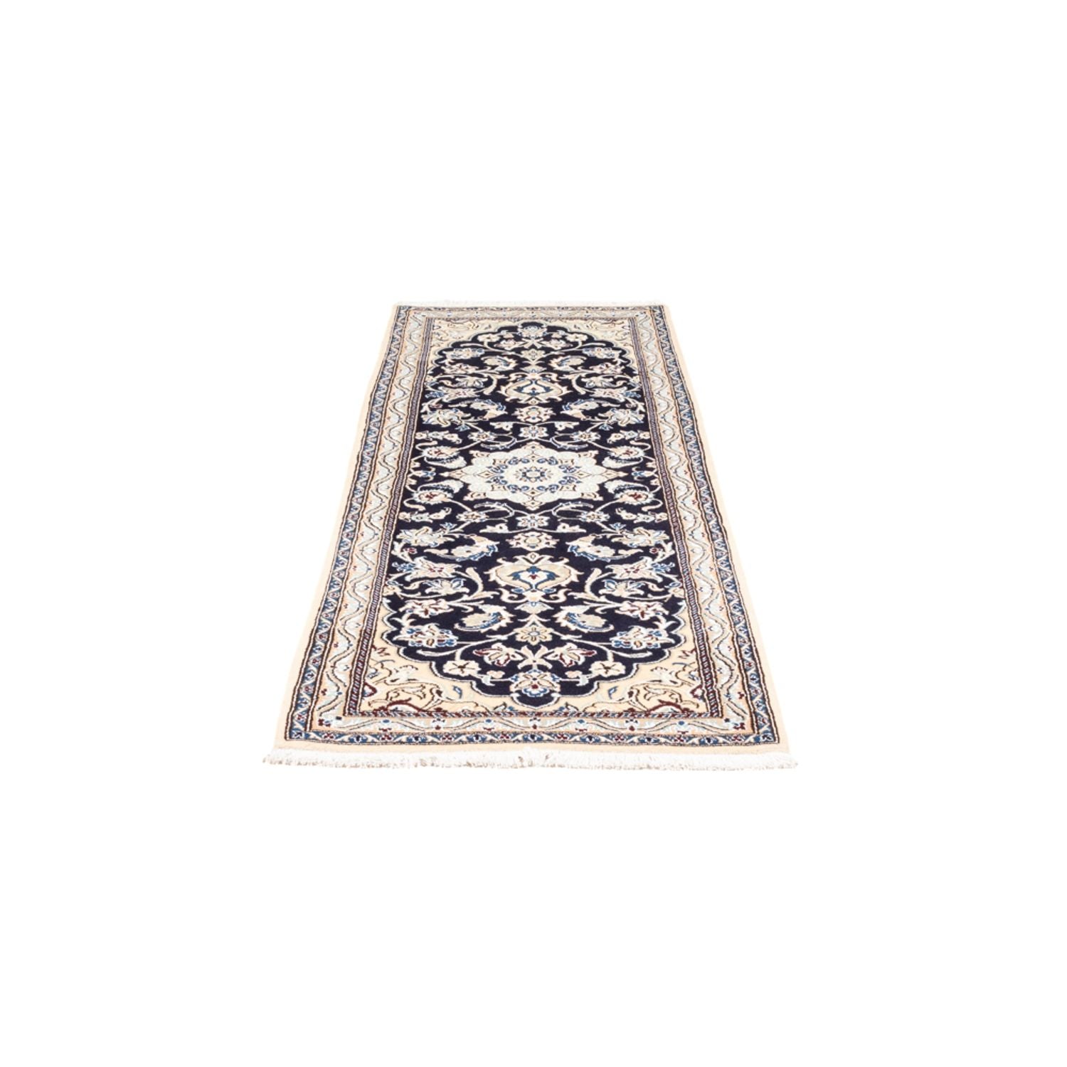 Tappeto corsia Tappeto Persero - Nain - 190 x 68 cm - blu scuro
