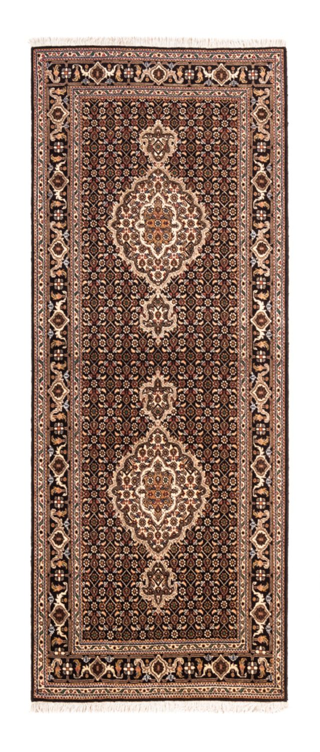 Tappeto corsia Tappeto Persero - Tabriz - Reale - 195 x 76 cm - blu scuro