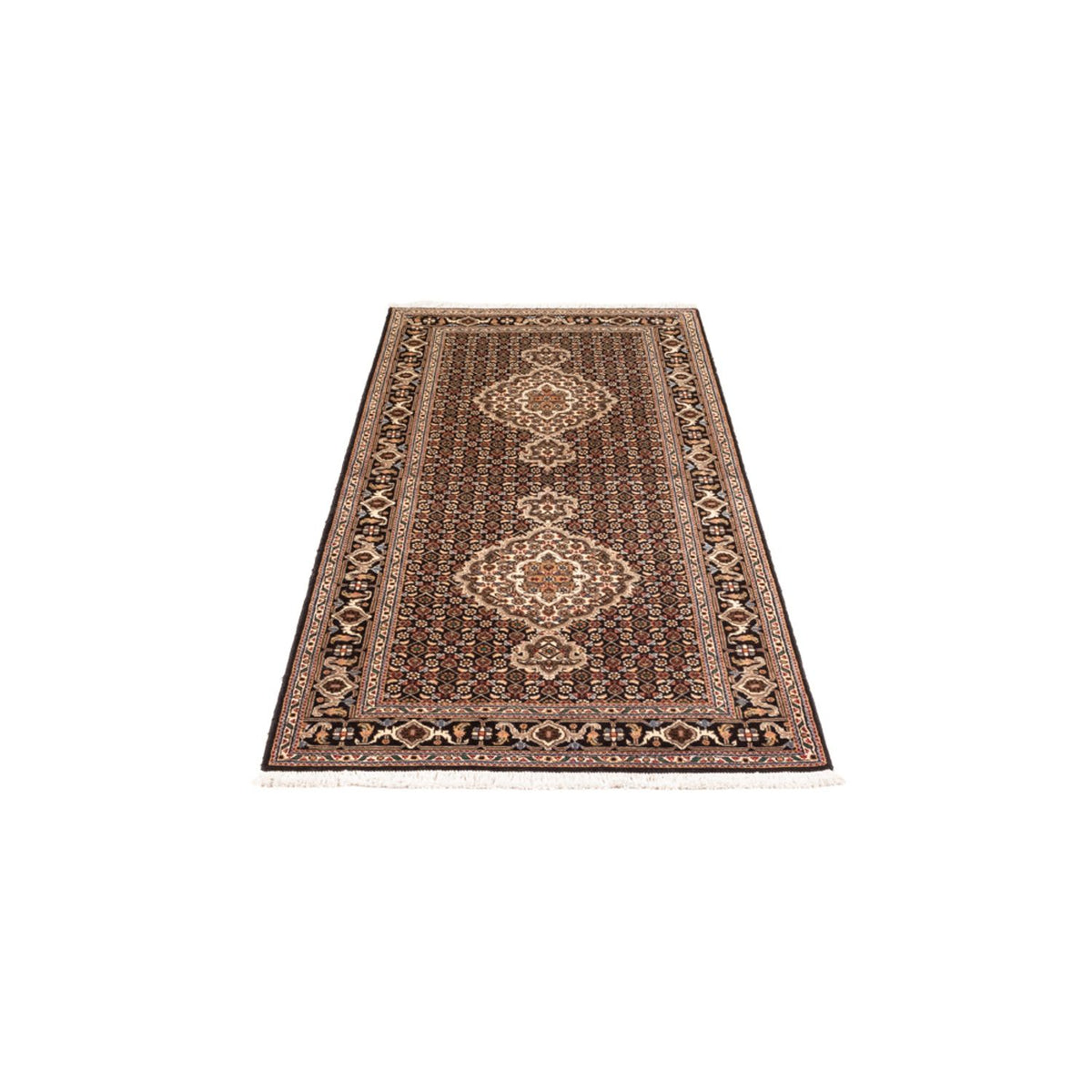 Tappeto corsia Tappeto Persero - Tabriz - Reale - 195 x 76 cm - blu scuro