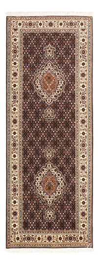 Tappeto corsia Tappeto Persero - Tabriz - Reale - 195 x 75 cm - blu scuro