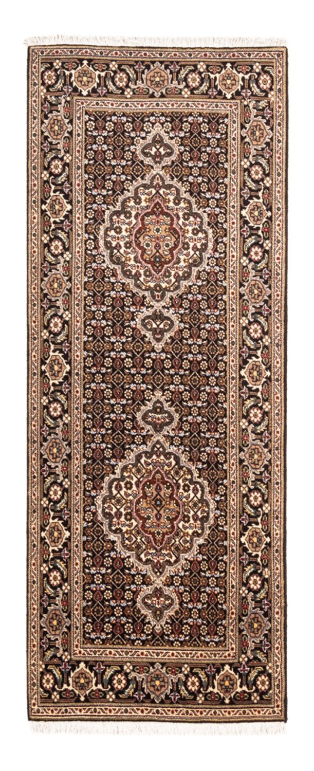Tappeto corsia Tappeto Persero - Tabriz - Reale - 196 x 75 cm - blu scuro
