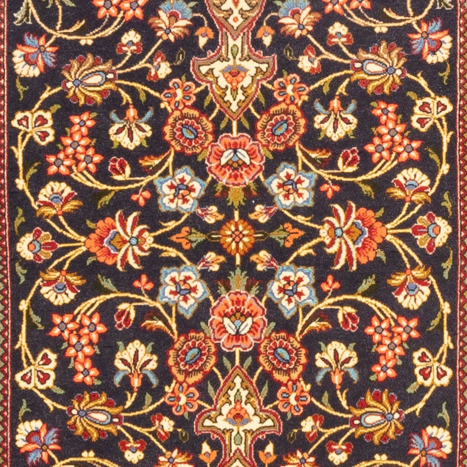 Tappeto corsia Tappeto Persero - Ghom - 203 x 65 cm - blu scuro