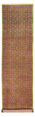 Tappeto corsia Tappeto Persero - Tabriz - Reale - 377 x 100 cm - verde chiaro