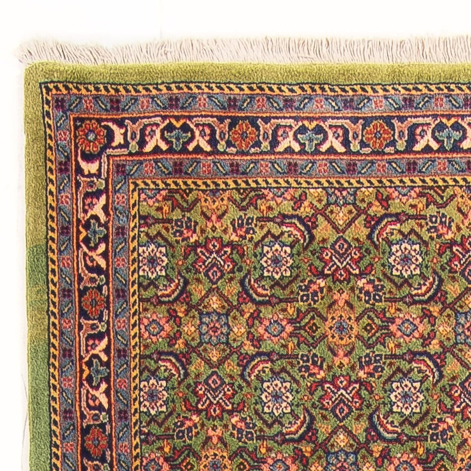 Tappeto corsia Tappeto Persero - Tabriz - Reale - 377 x 100 cm - verde chiaro