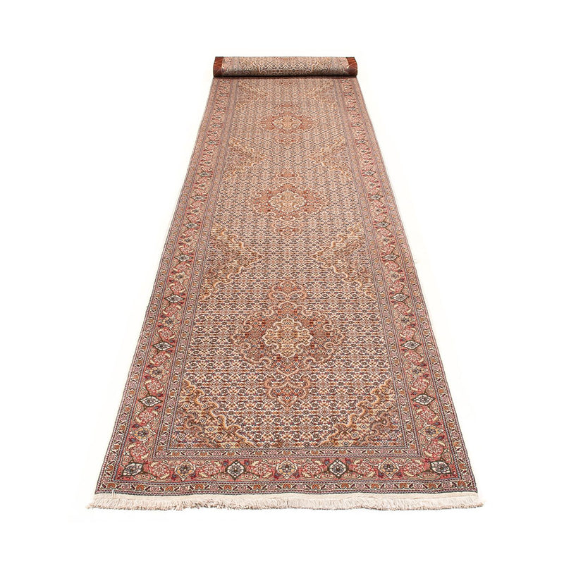 Tappeto corsia Tappeto Persero - Tabriz - Reale - 407 x 78 cm - beige