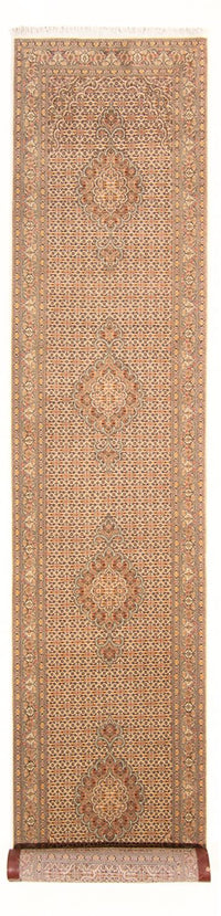 Tappeto corsia Tappeto Persero - Tabriz - Reale - 393 x 80 cm - beige