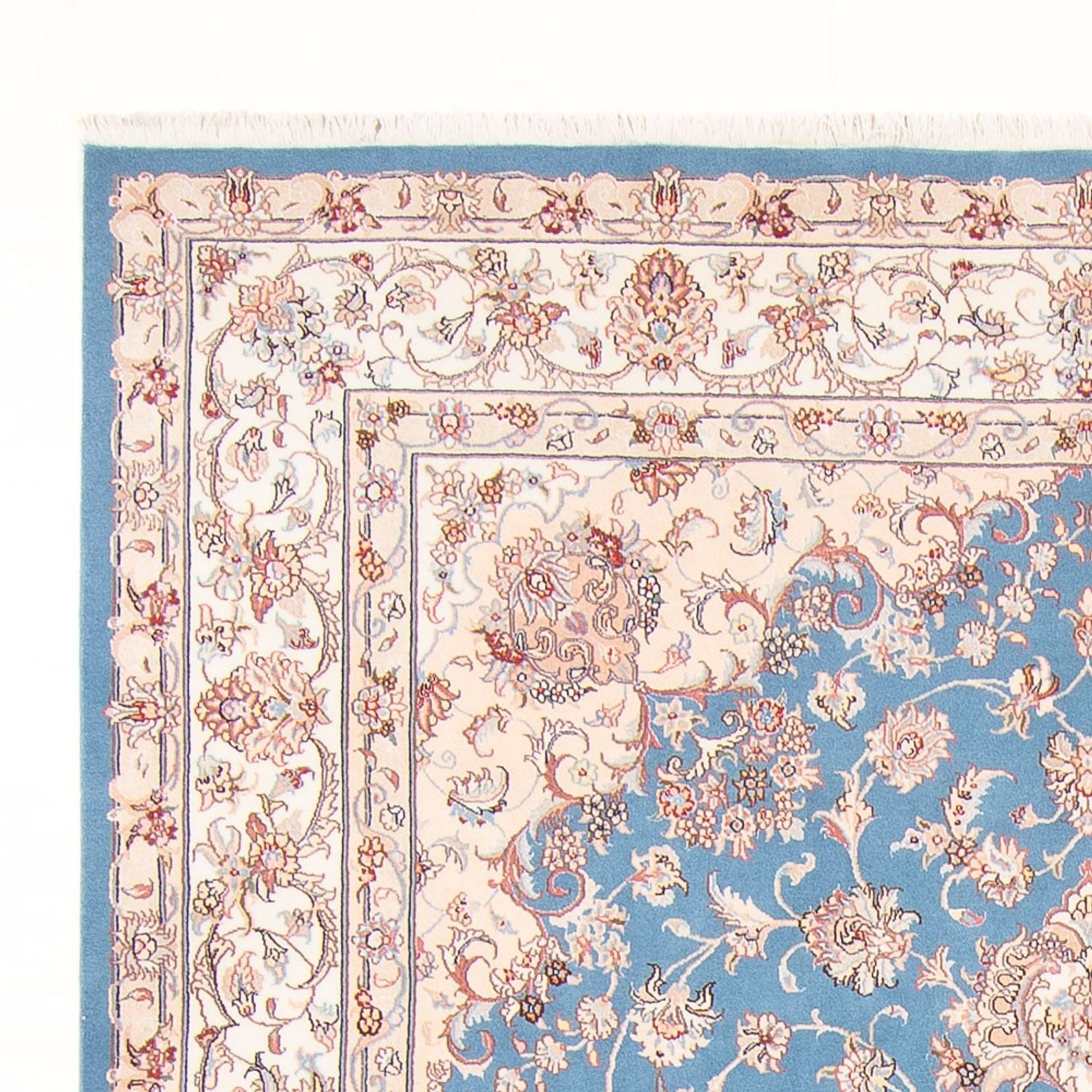 Tappeto Persero - Tabriz - Reale - 298 x 197 cm - blu chiaro