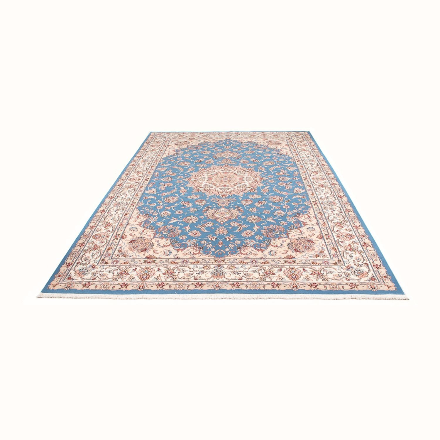 Tappeto Persero - Tabriz - Reale - 298 x 197 cm - blu chiaro