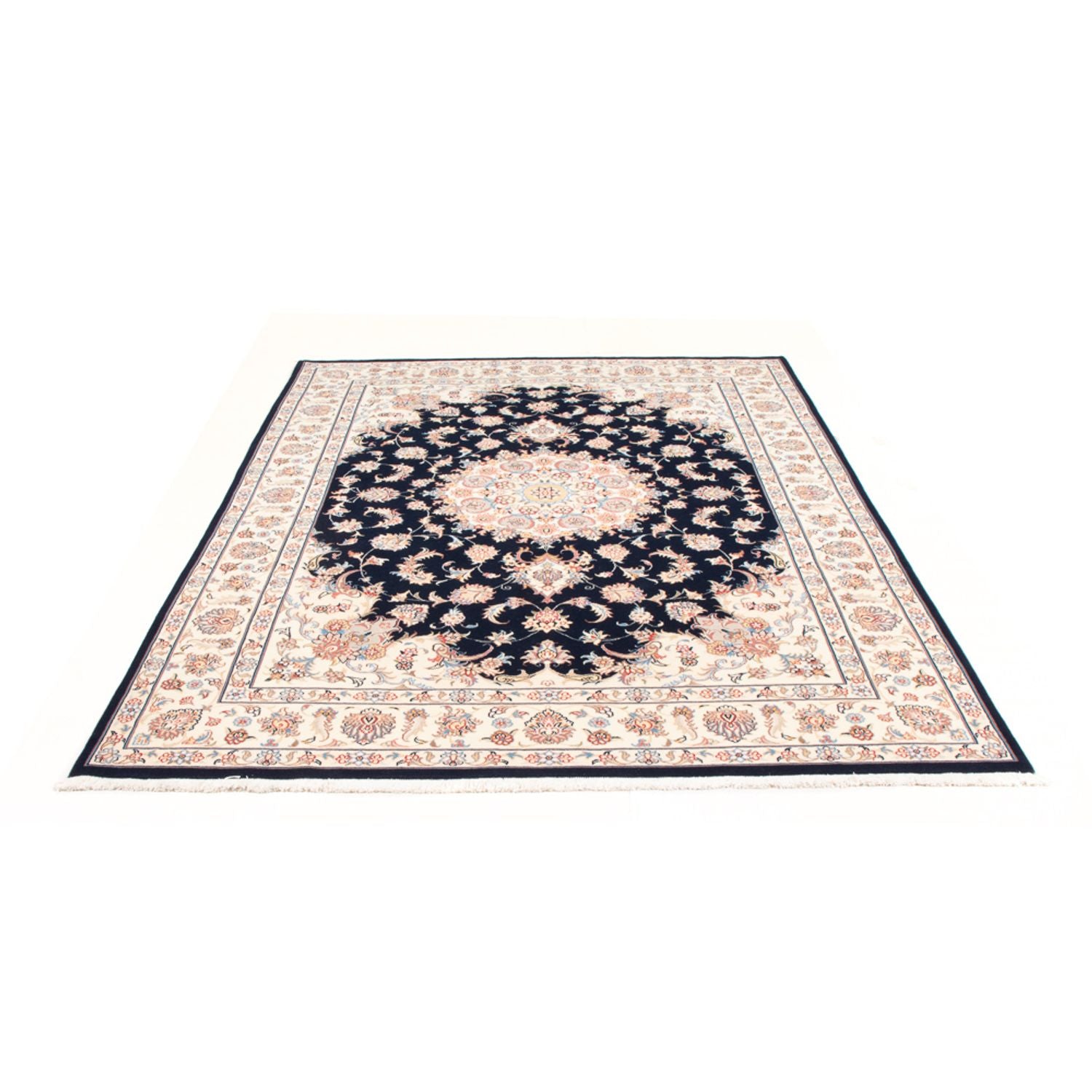 Tappeto Persero - Tabriz - Reale - 235 x 170 cm - blu scuro