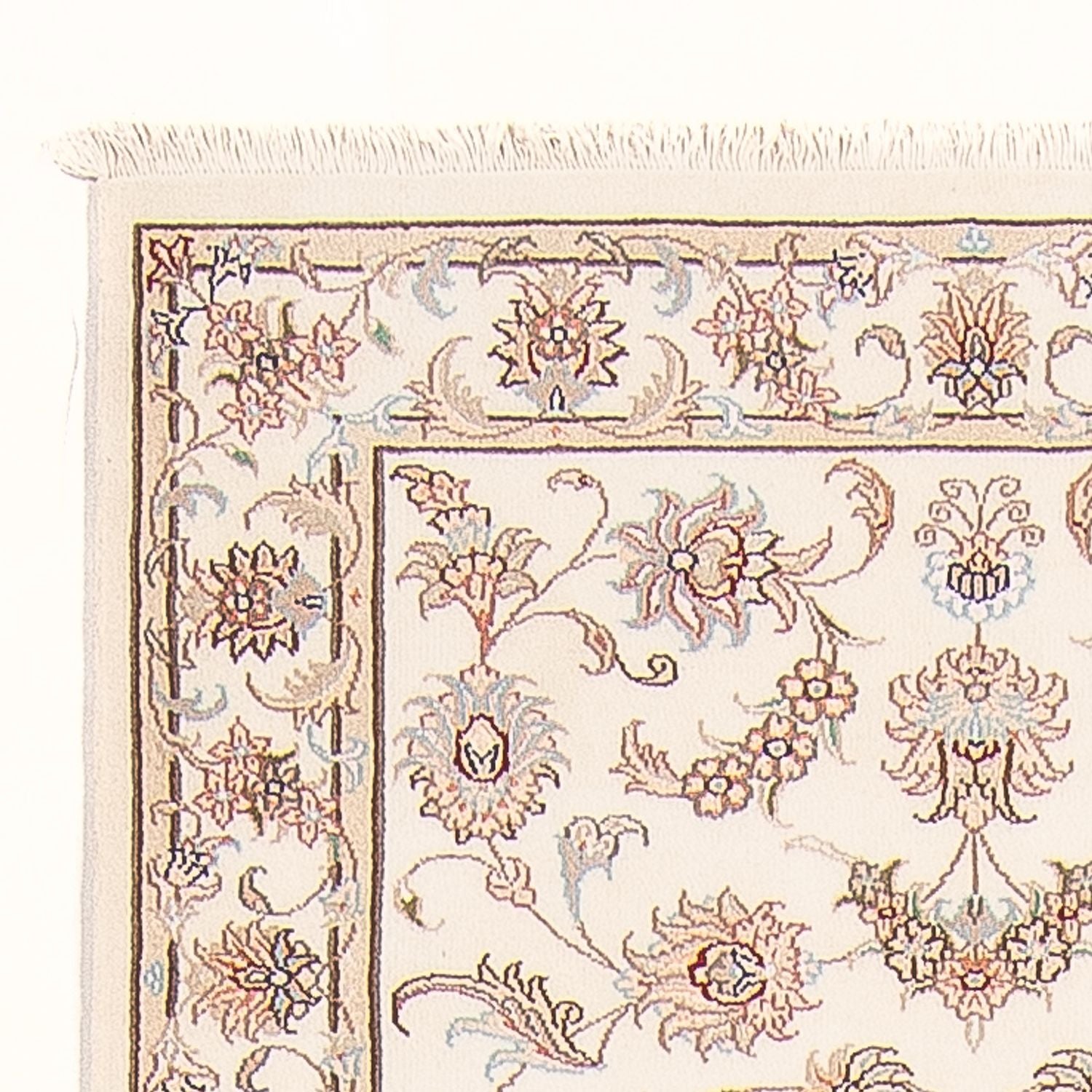 Tappeto corsia Tappeto Persero - Tabriz - Reale - 295 x 89 cm - crema