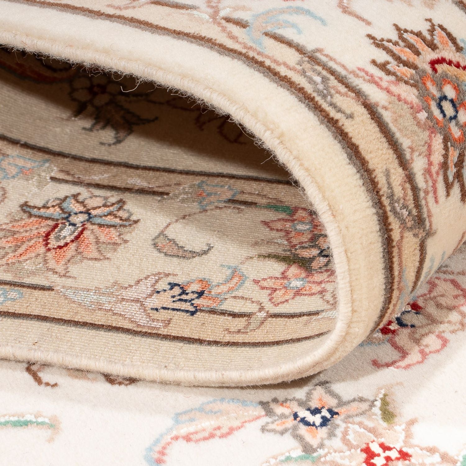 Tappeto corsia Tappeto Persero - Tabriz - Reale - 294 x 89 cm - crema