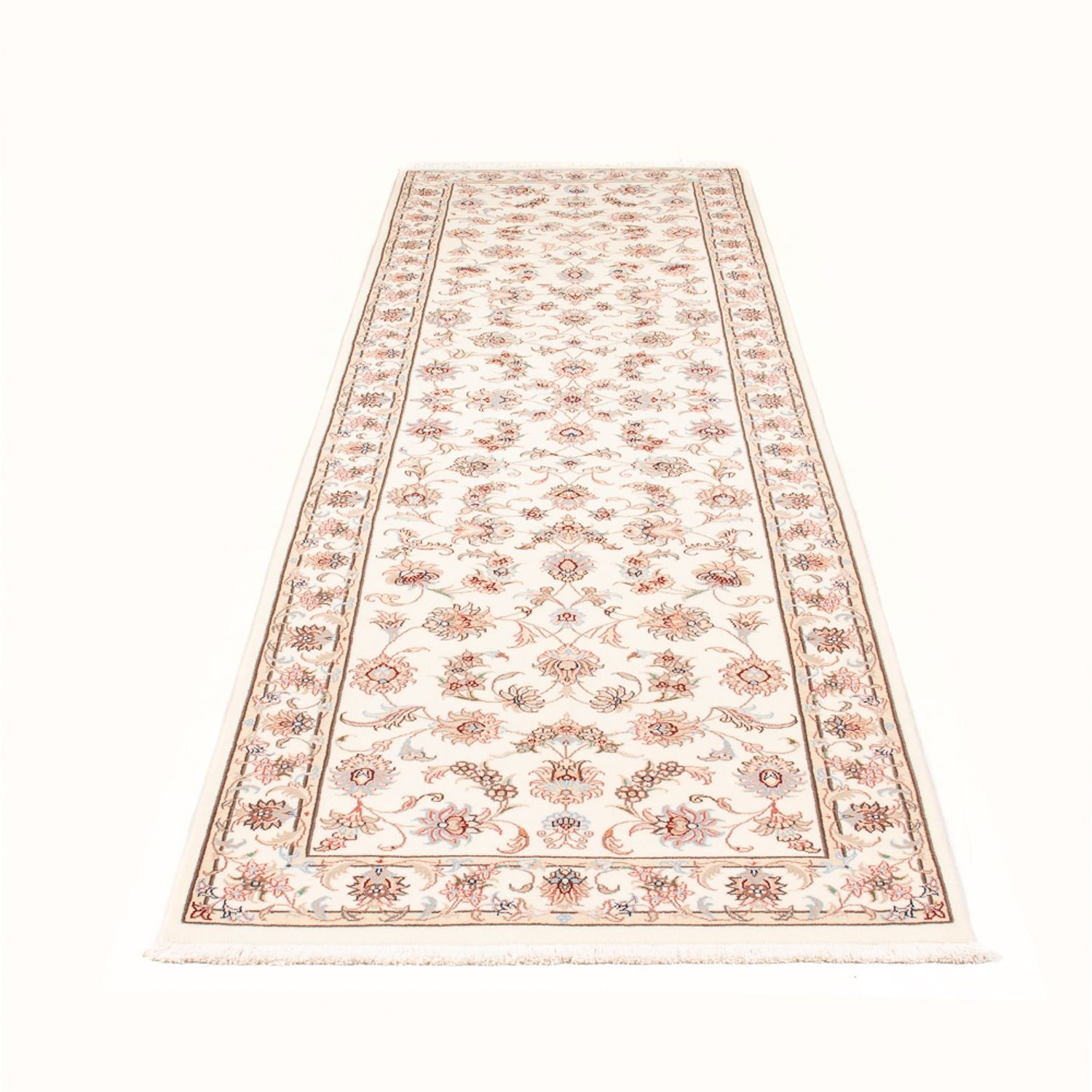 Tappeto corsia Tappeto Persero - Tabriz - Reale - 294 x 89 cm - crema