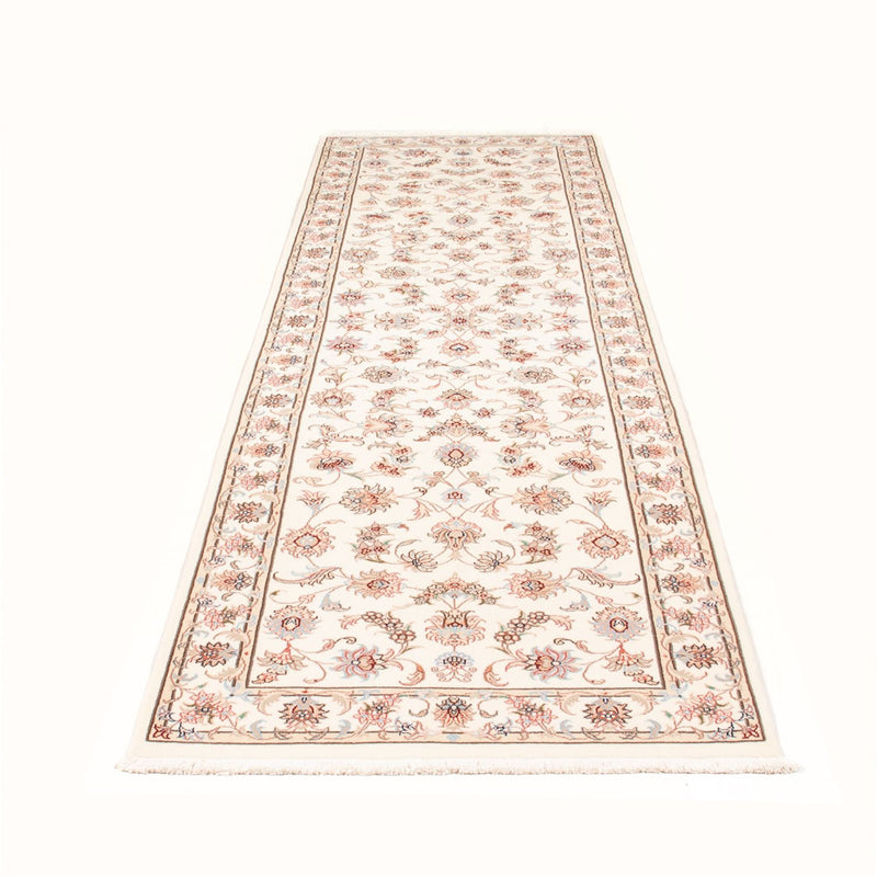 Tappeto corsia Tappeto Persero - Tabriz - Reale - 294 x 89 cm - crema