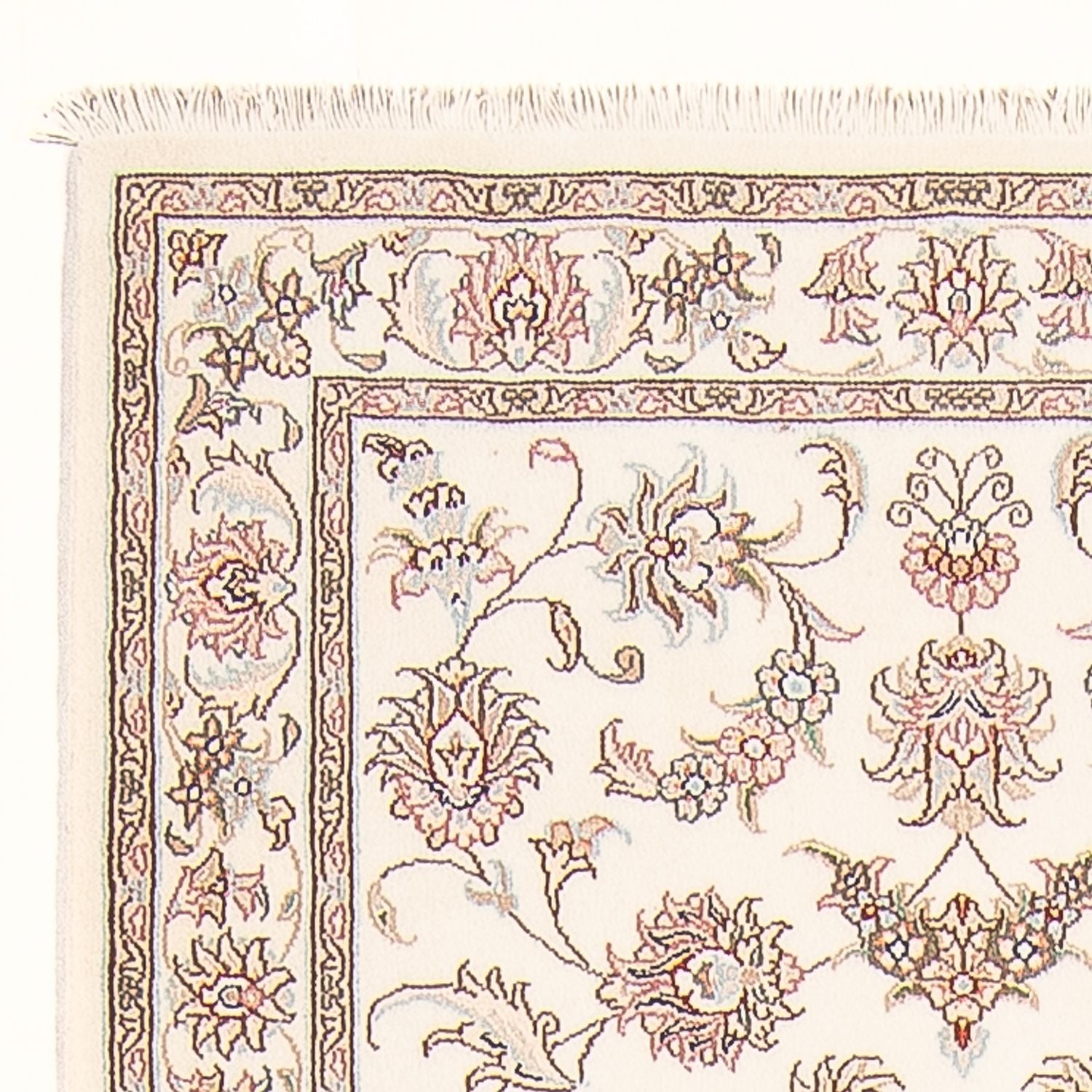 Tappeto corsia Tappeto Persero - Tabriz - Reale - 298 x 91 cm - crema