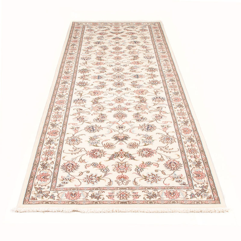 Tappeto corsia Tappeto Persero - Tabriz - Reale - 298 x 91 cm - crema