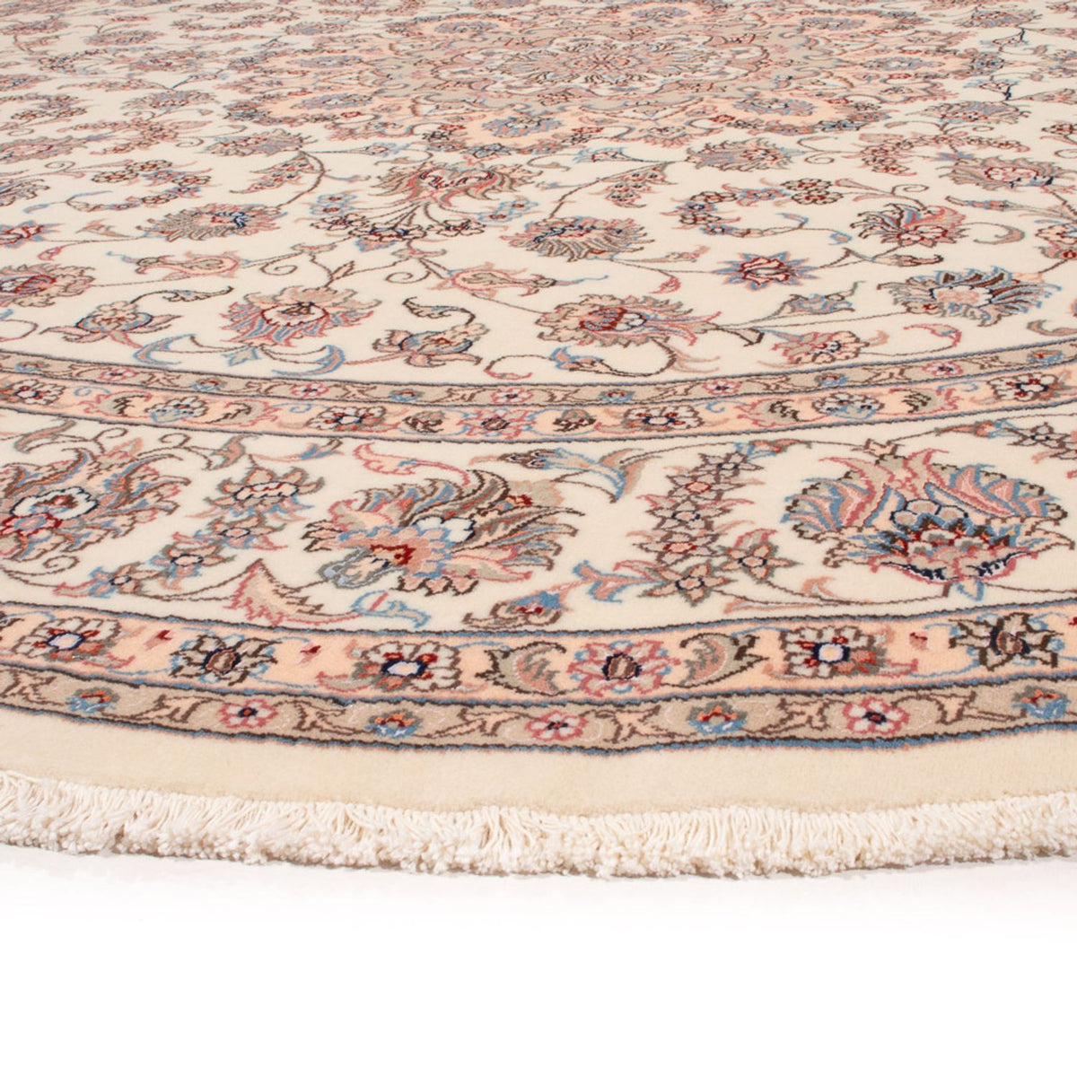 Tappeto Persero - Tabriz - Reale rotondo  - 250 x 250 cm - crema