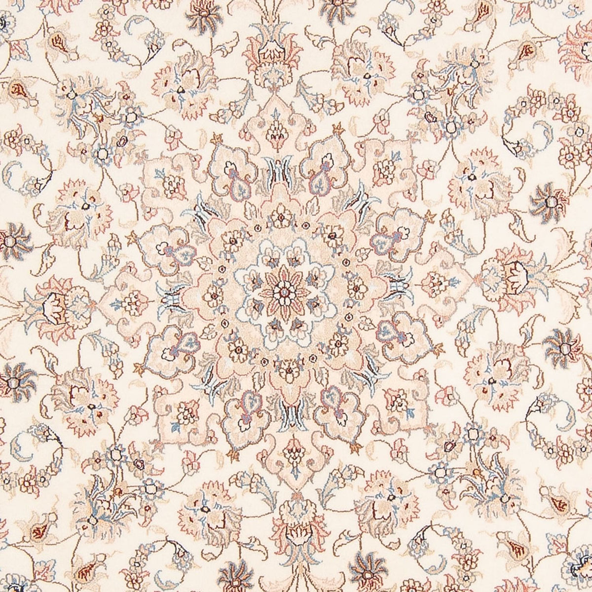 Tappeto Persero - Tabriz - Reale rotondo  - 197 x 194 cm - crema