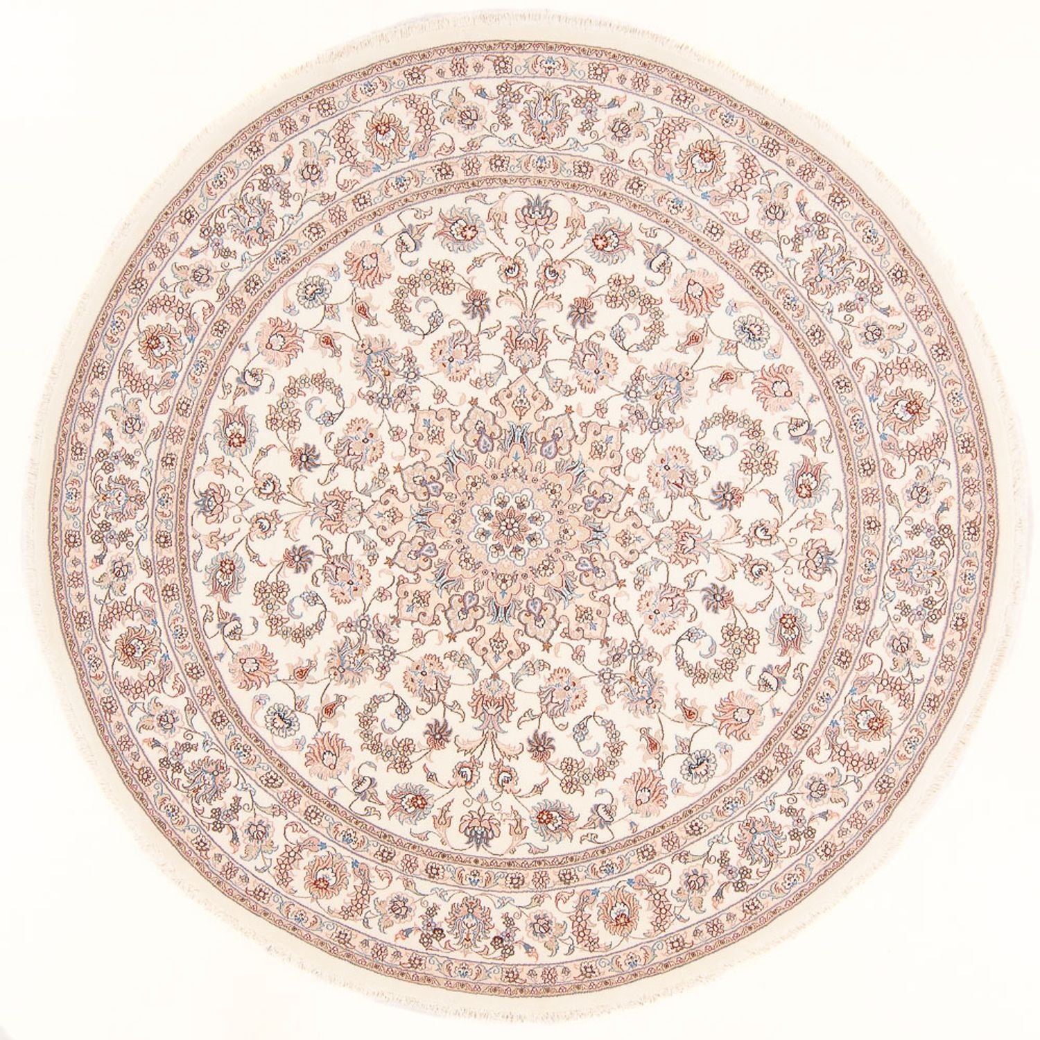 Tappeto Persero - Tabriz - Reale rotondo  - 202 x 196 cm - crema