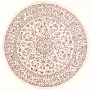 Tappeto Persero - Tabriz - Reale rotondo  - 202 x 196 cm - crema