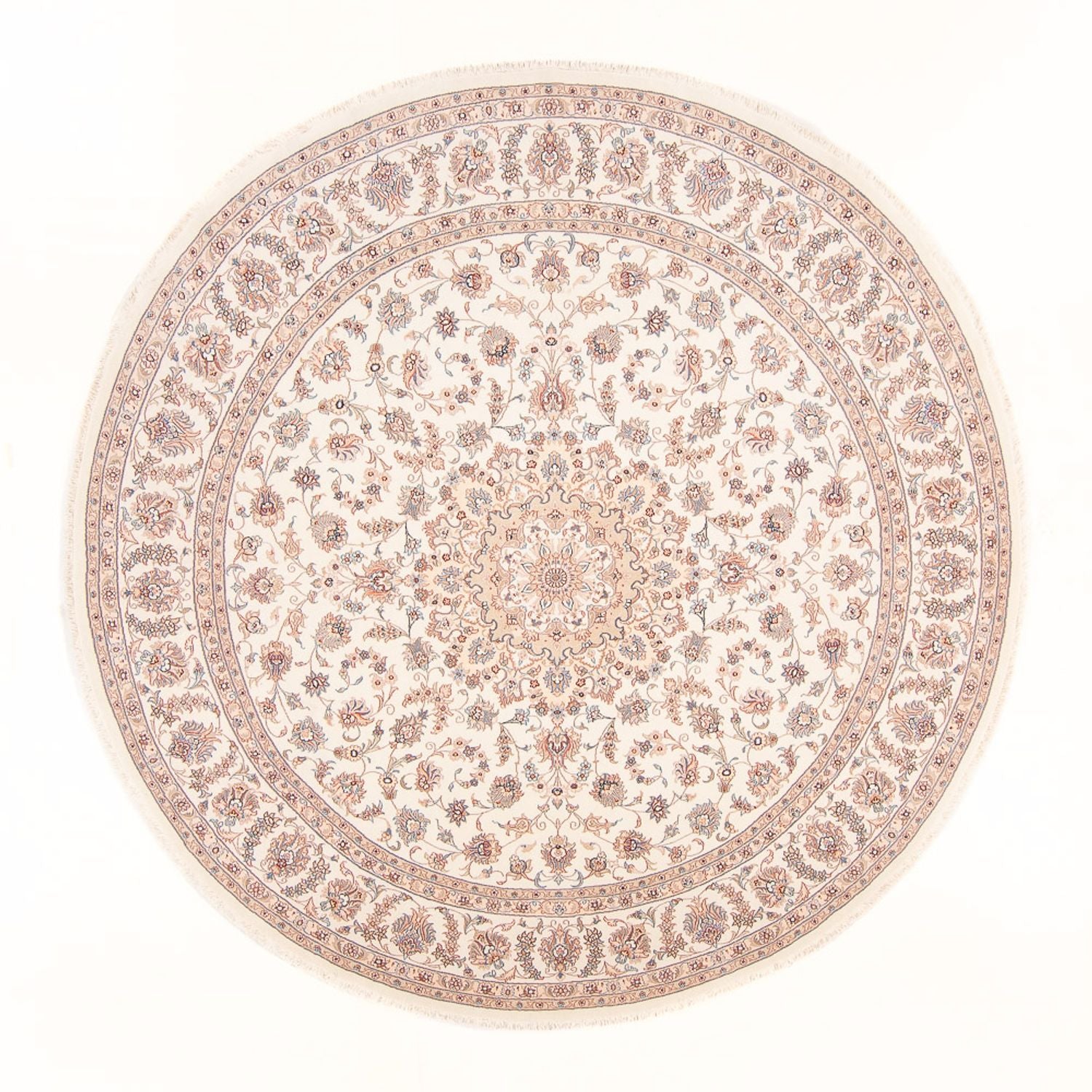 Tappeto Persero - Tabriz - Reale rotondo  - 250 x 250 cm - crema