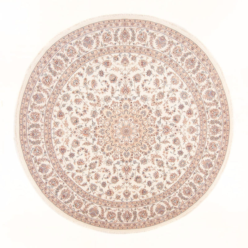 Tappeto Persero - Tabriz - Reale rotondo  - 250 x 250 cm - crema