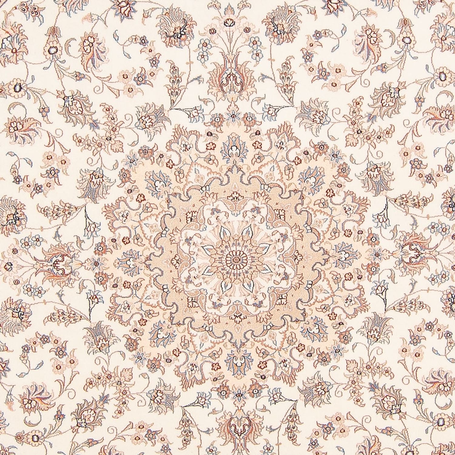 Tappeto Persero - Tabriz - Reale rotondo  - 250 x 250 cm - crema