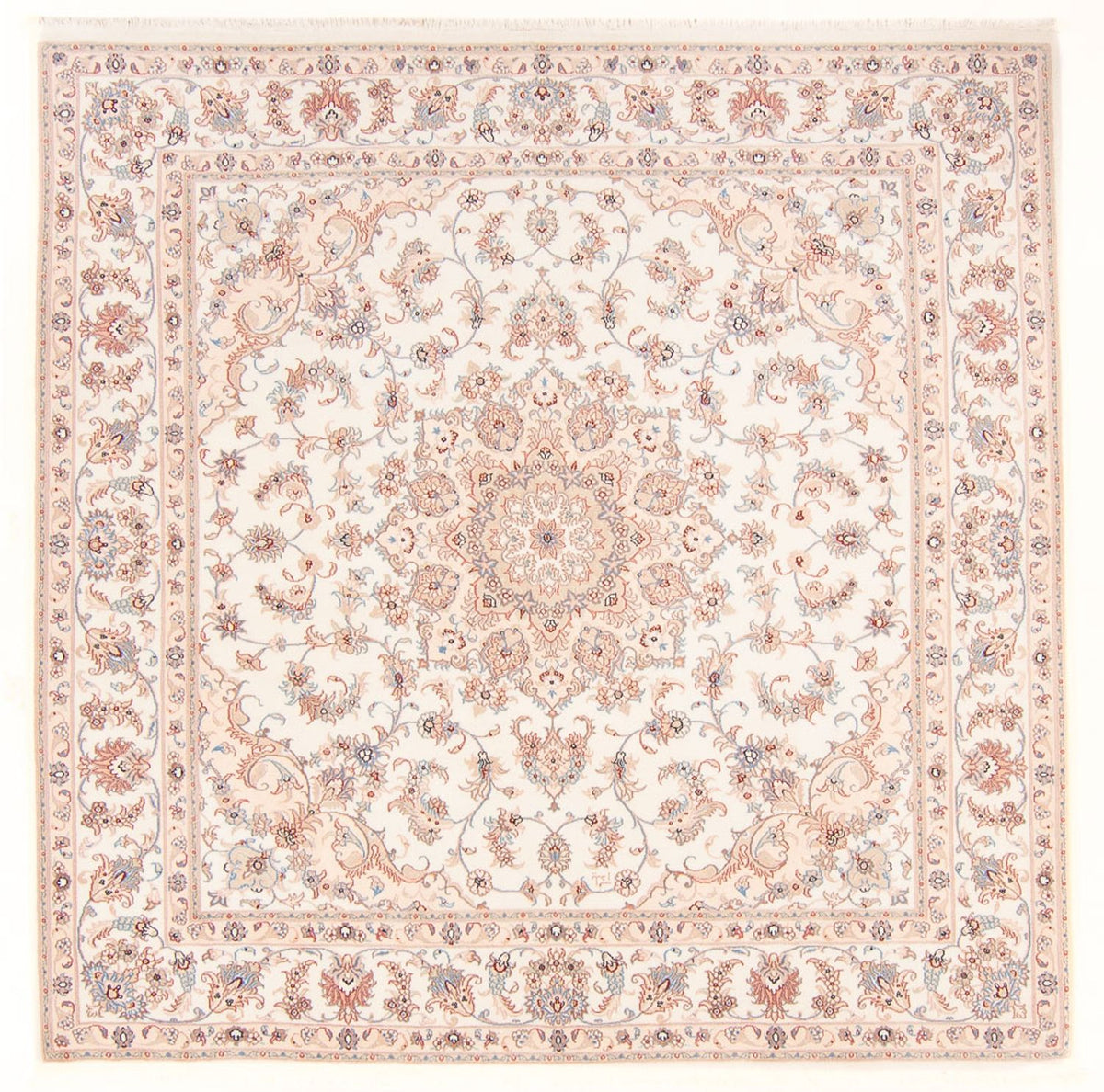 Tappeto Persero - Tabriz - Reale quadrato  - 205 x 200 cm - crema