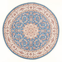 Tappeto Persero - Tabriz - Reale rotondo  - 200 x 200 cm - blu chiaro