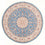 Tappeto Persero - Tabriz - Reale rotondo  - 200 x 200 cm - blu chiaro
