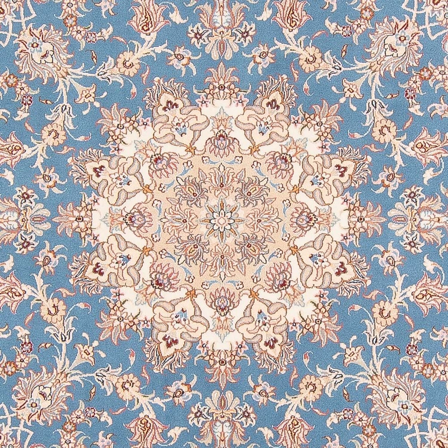 Tappeto Persero - Tabriz - Reale rotondo  - 200 x 200 cm - blu chiaro