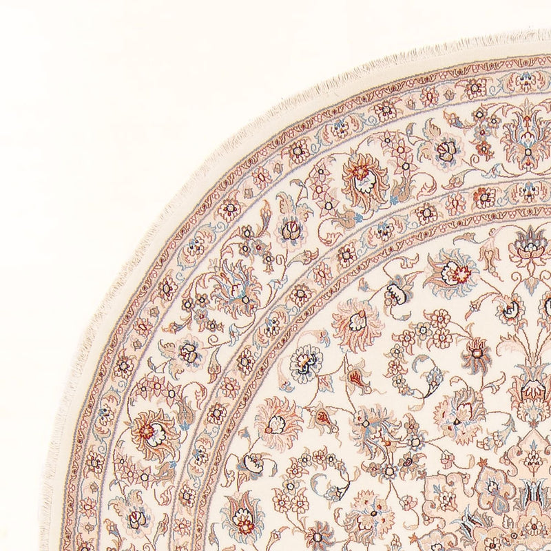 Tappeto Persero - Tabriz - Reale rotondo  - 200 x 200 cm - crema