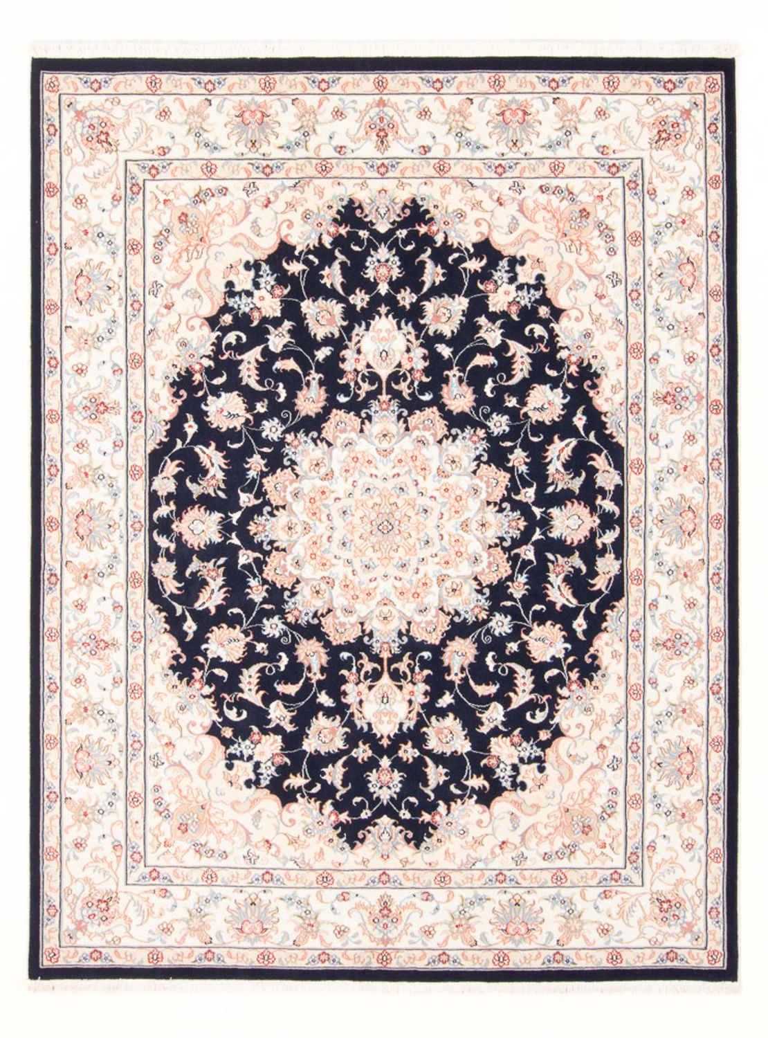 Tappeto Persero - Tabriz - Reale - 200 x 149 cm - blu scuro