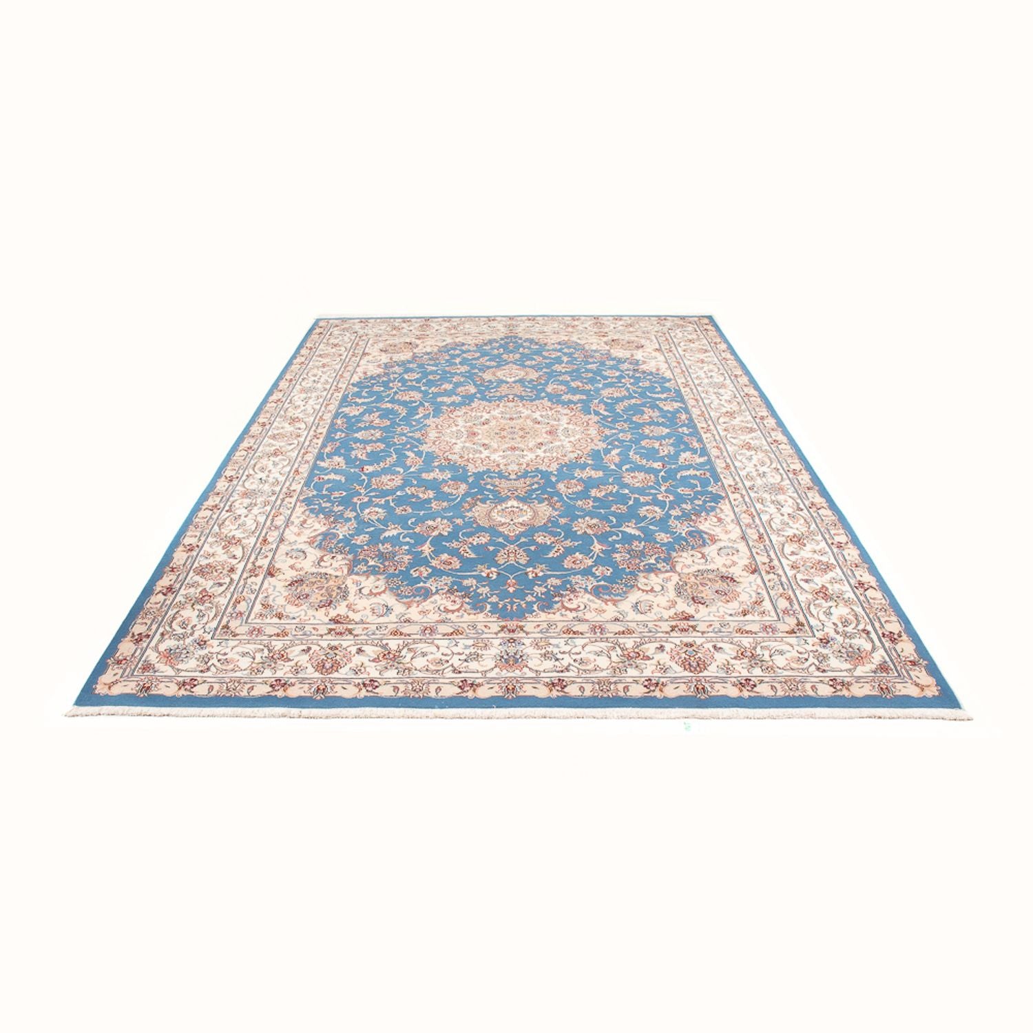Tappeto Persero - Tabriz - Reale - 300 x 200 cm - blu chiaro